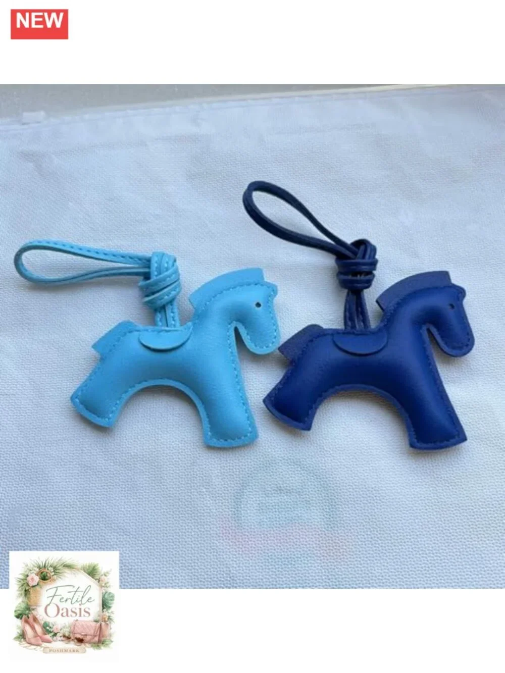 Horse Bag Charm PU Leather Handbag Keychain Accessory Gift